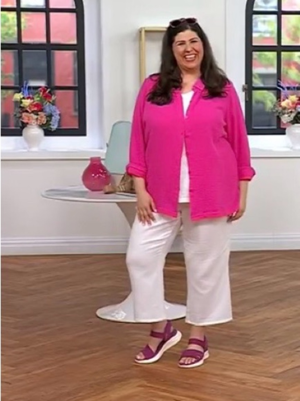 🐷 Belle Beach by Kim Gravel Gauze Crop Pant A688212 QVC